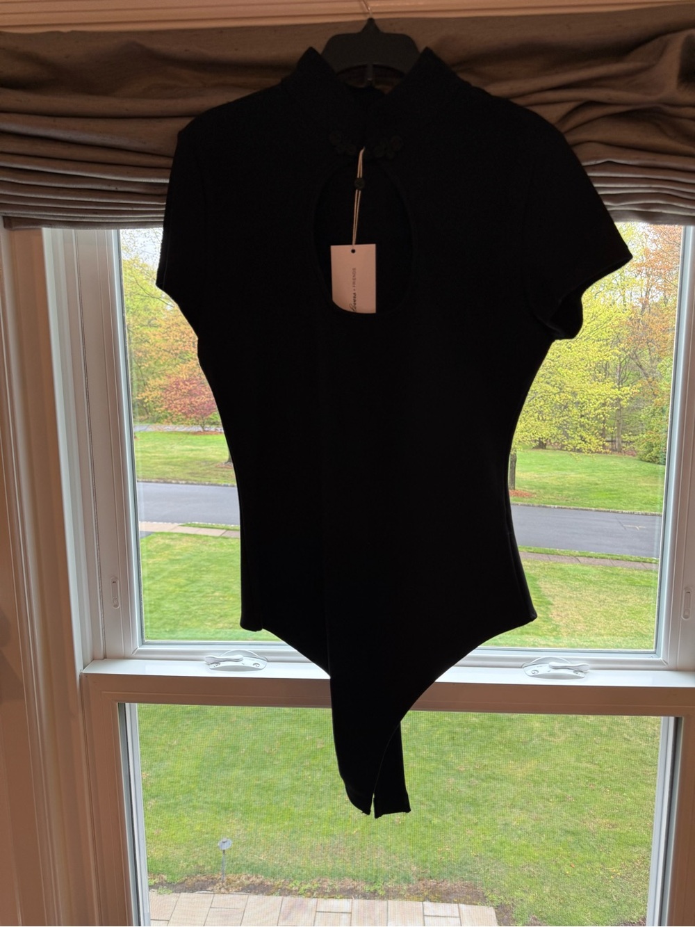 Lovers + Friends NWT black short sleeve bodysuit